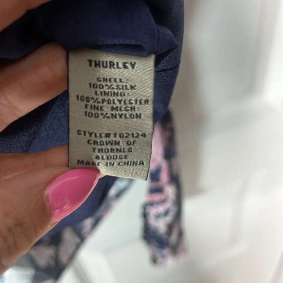 Thurley Long Sleeve High Neck Blouse size 6 Rent The Runway - Picture 5 of 7